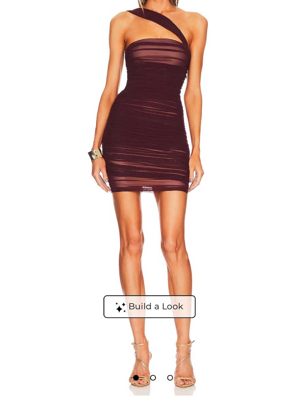 Michael Costello x REVOLVE Strapless Ruched Evening Dress in Deep Plum